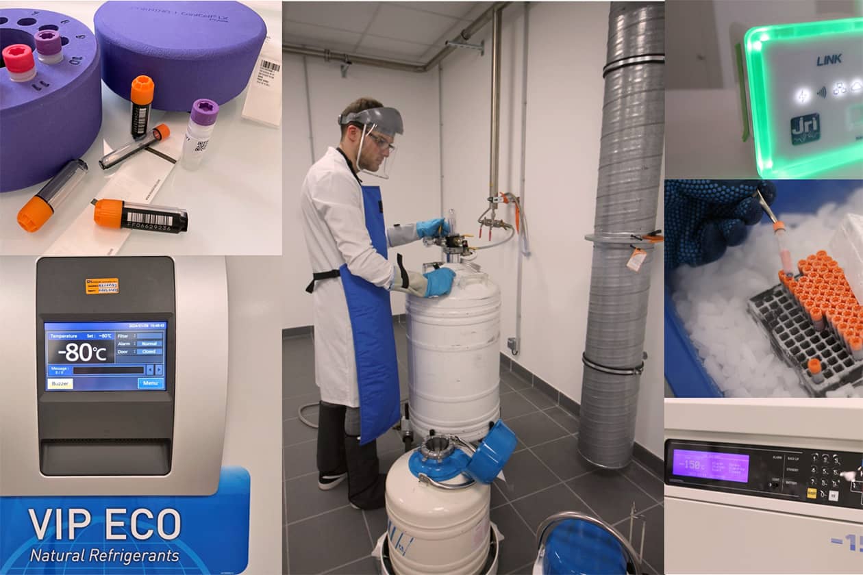 <hr>Le CRB InnovaBIO propose une large gamme de températures pour un stockage sécurisé et placé sous surveillance continue.