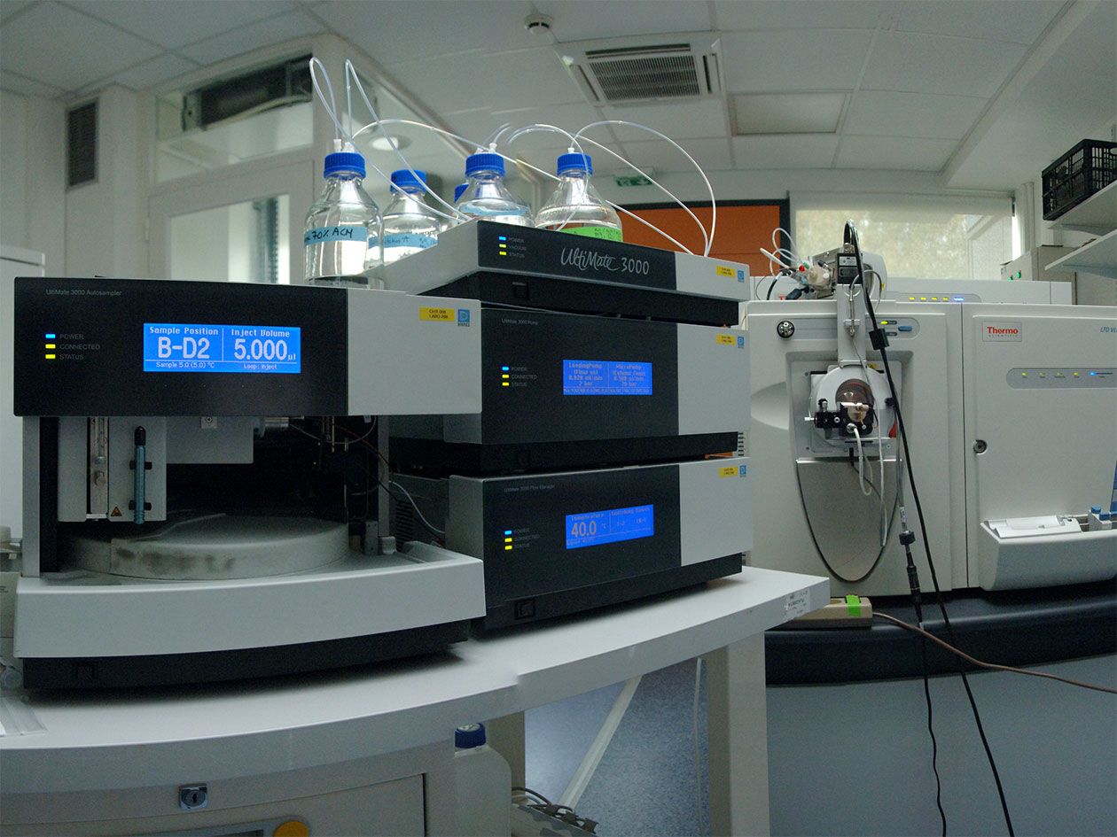 <hr>Laboratoire de spectrométrie de masse.