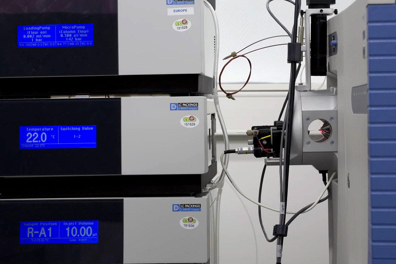 <hr>Interface de chromatographie liquide et spectrométrie de masse.