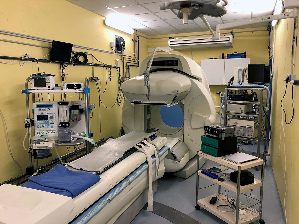 <hr>Gamma caméra double tête pour imagerie de la fonction aminergique centrale et périphérique. © INRAE.