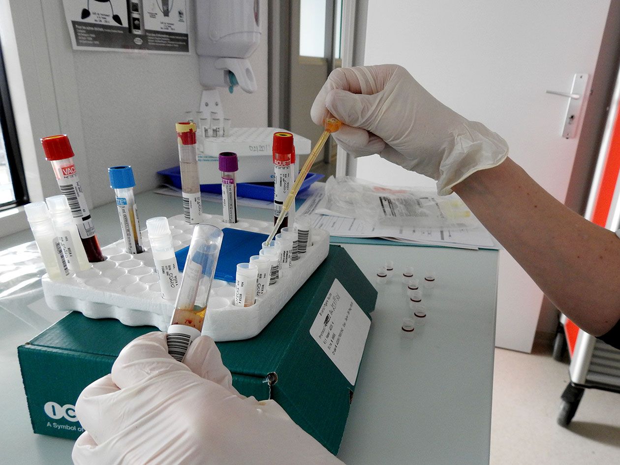 <hr>Traitement de prélèvements réalisés dans le cadre d’essais cliniques.