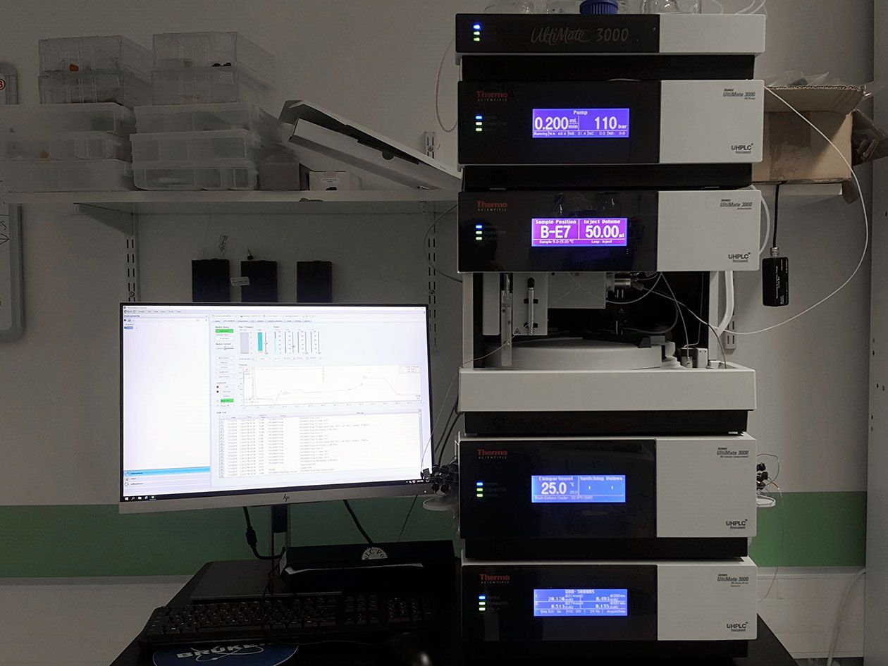 <hr>Chromatographie liquide UltiMate 3000 RS UHPLC (Thermo Fisher).
