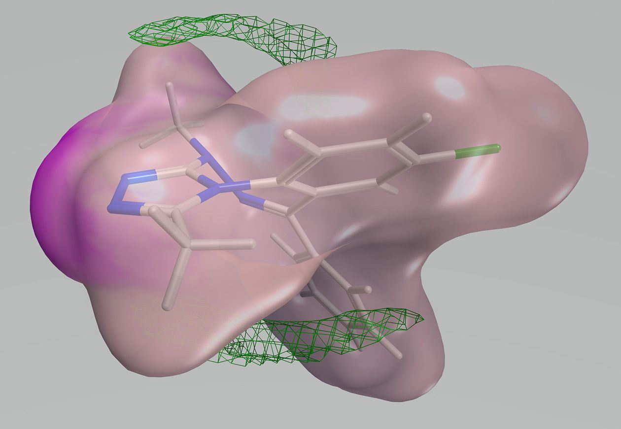 <hr>Propriétés tridimensionnelles spécifiques aux inhibiteurs d’interactions protéine-protéine : exemple du ligand BzT-7 de BRD4.