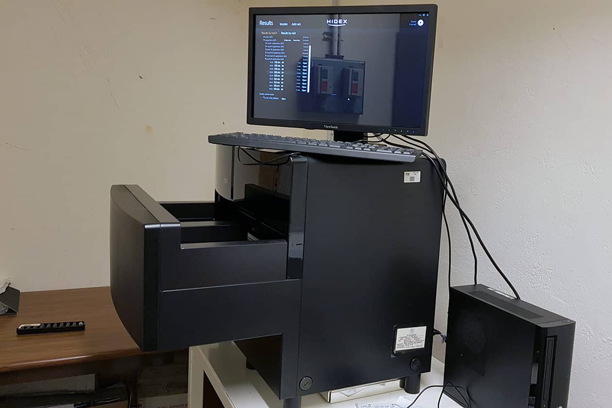 <hr>Compteur bas bruit SL300 Hidex pour les études de biodistribution.