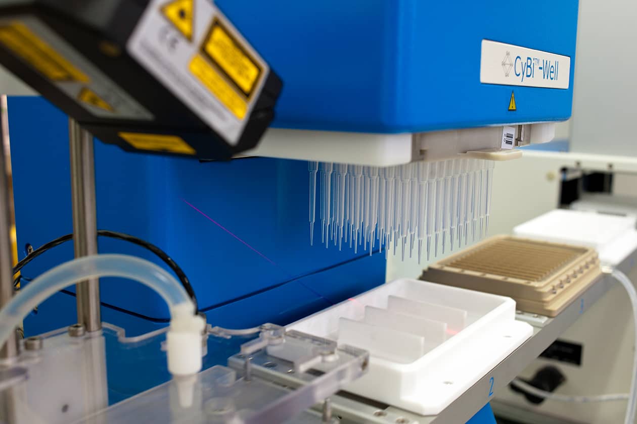<hr>Automate CyBio sur le plateau HTS (ARIADNE-Criblage).