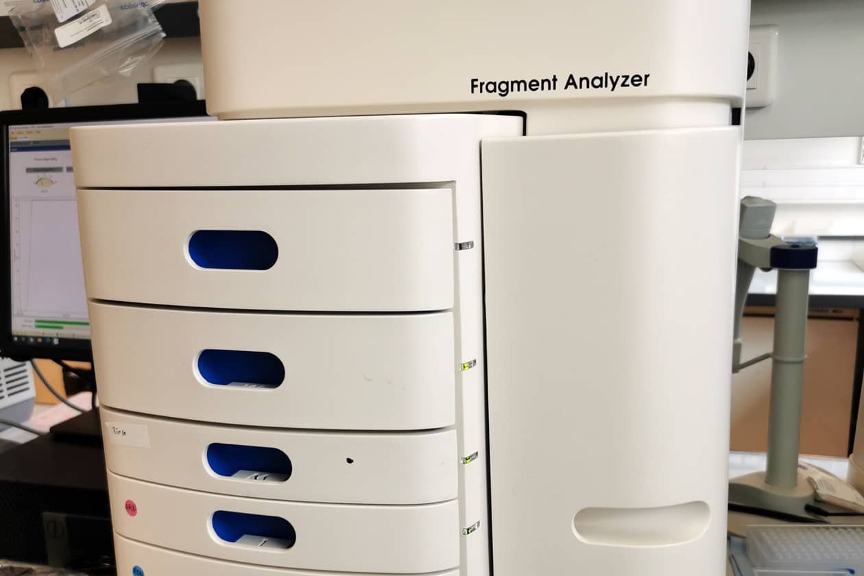 <hr>Fragment Analyzer (Agilent) pour vérifier la qualité des échantillons.