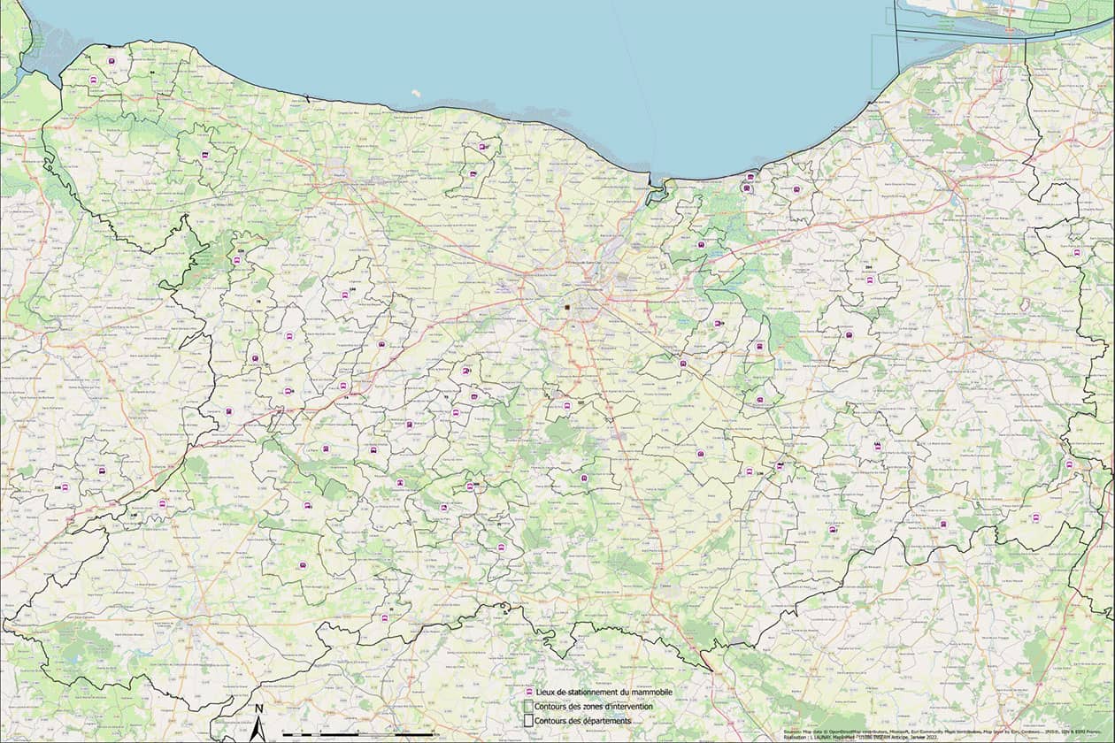 <hr>Identification des lieux de stationnement du Mammobile et de leur environnement proche.
