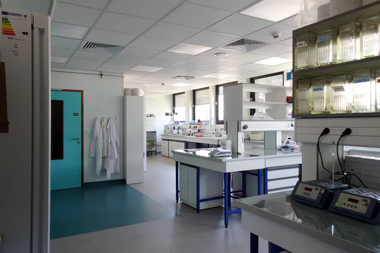 <hr>Laboratoire de biochimie.