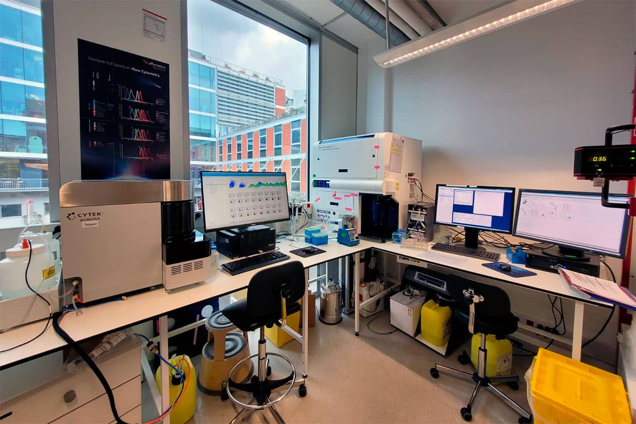 <hr>La Plateforme de cytométrie (PFC) offre des outils d’analyse en cytométrie spectrale et conventionnelle.