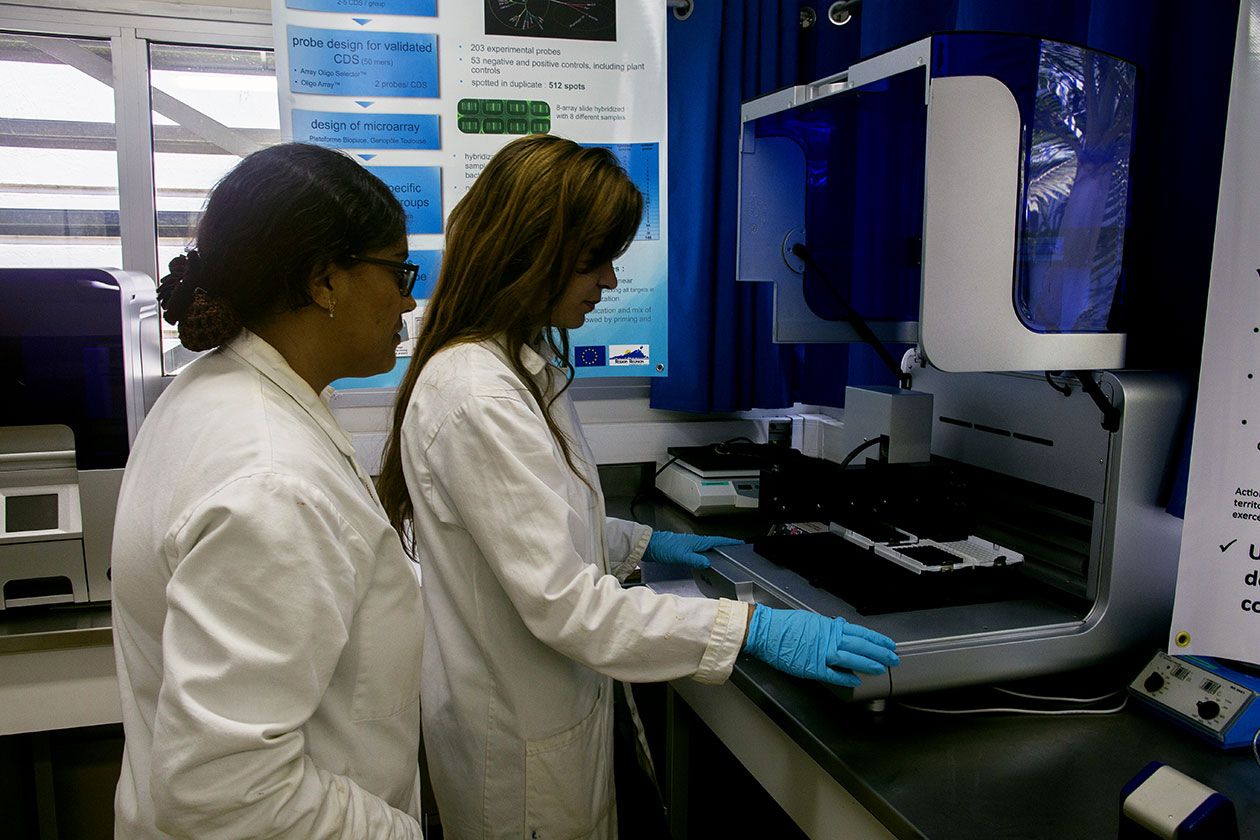 <hr>Formation d’une utilisatrice sur un automate d’extraction d’acides nucléiques (QIAGEN QIAcube). © F. Huitorel.